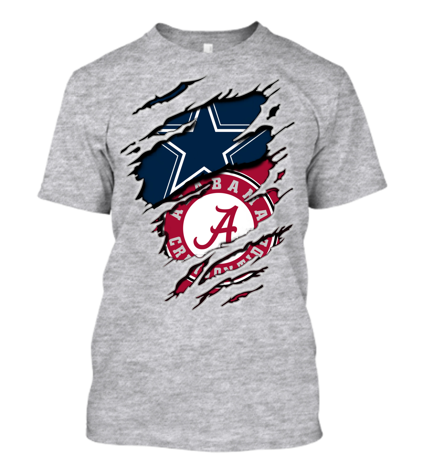 Alabama Crimson Tide Dallas Cowboys Fan Crossover T-Shirt