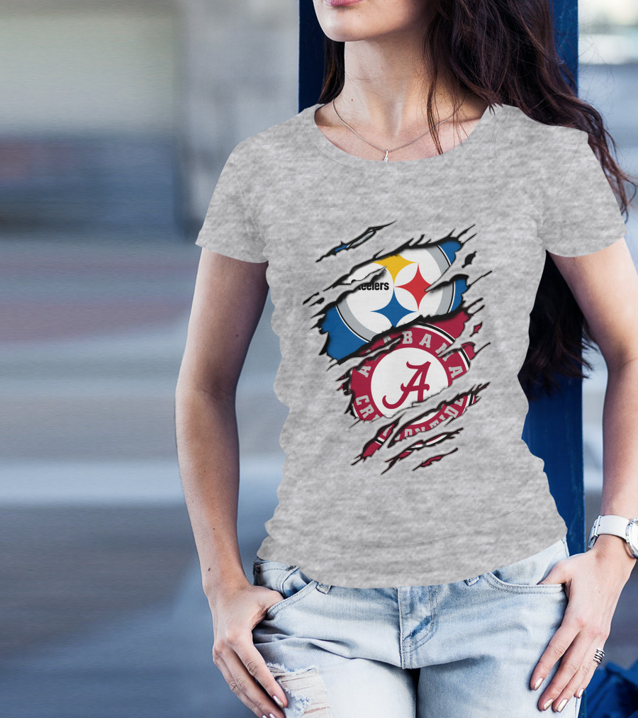 Alabama Crimson Tide Steelers Layered T-Shirt