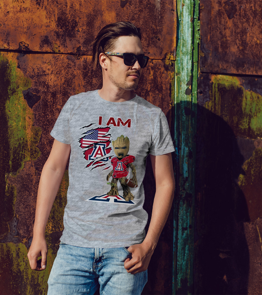 I AM Arizona Baby Groot American Football Star T-Shirt
