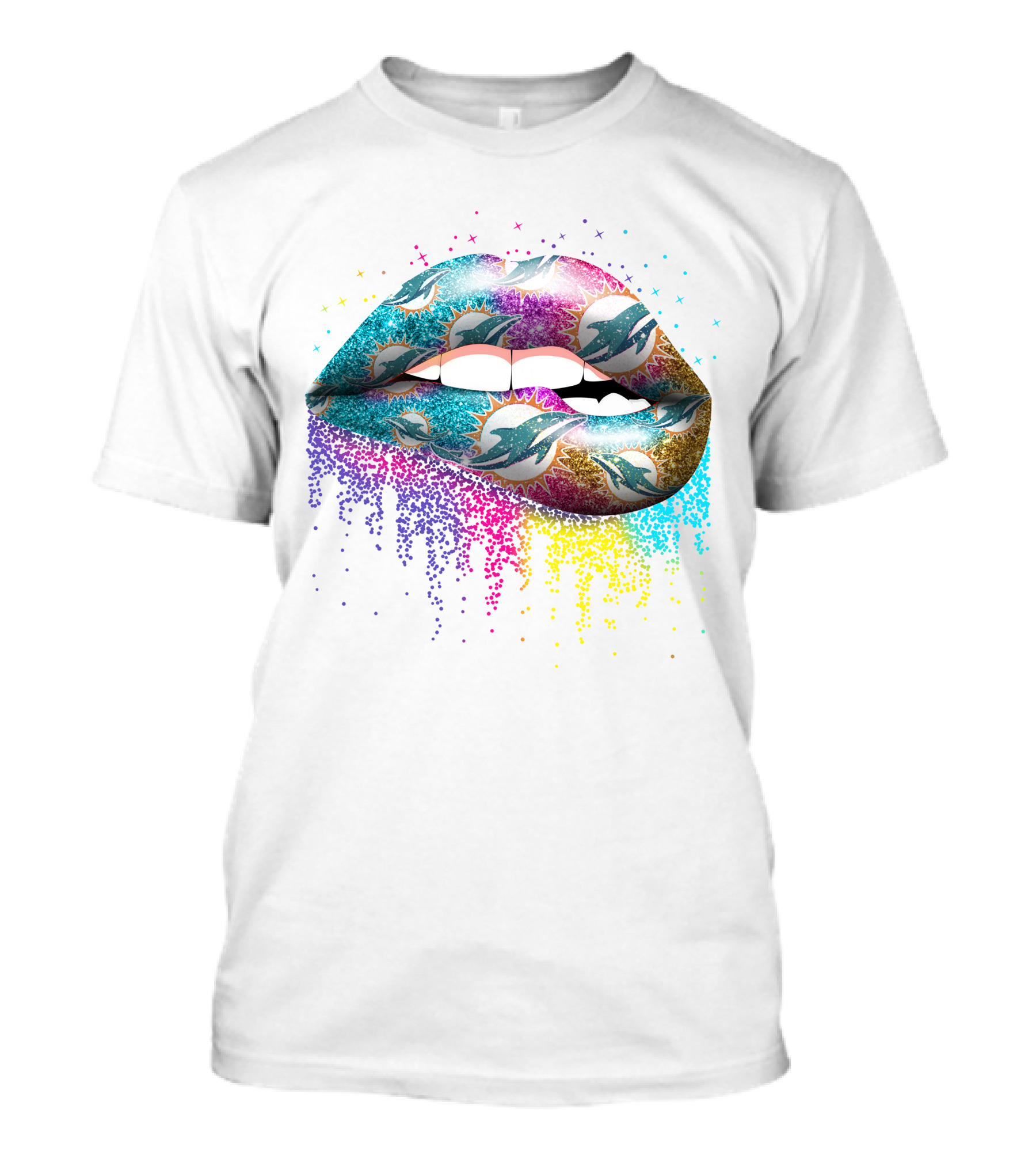 Lips Miami Dolphins Gradient Explosion T-Shirt