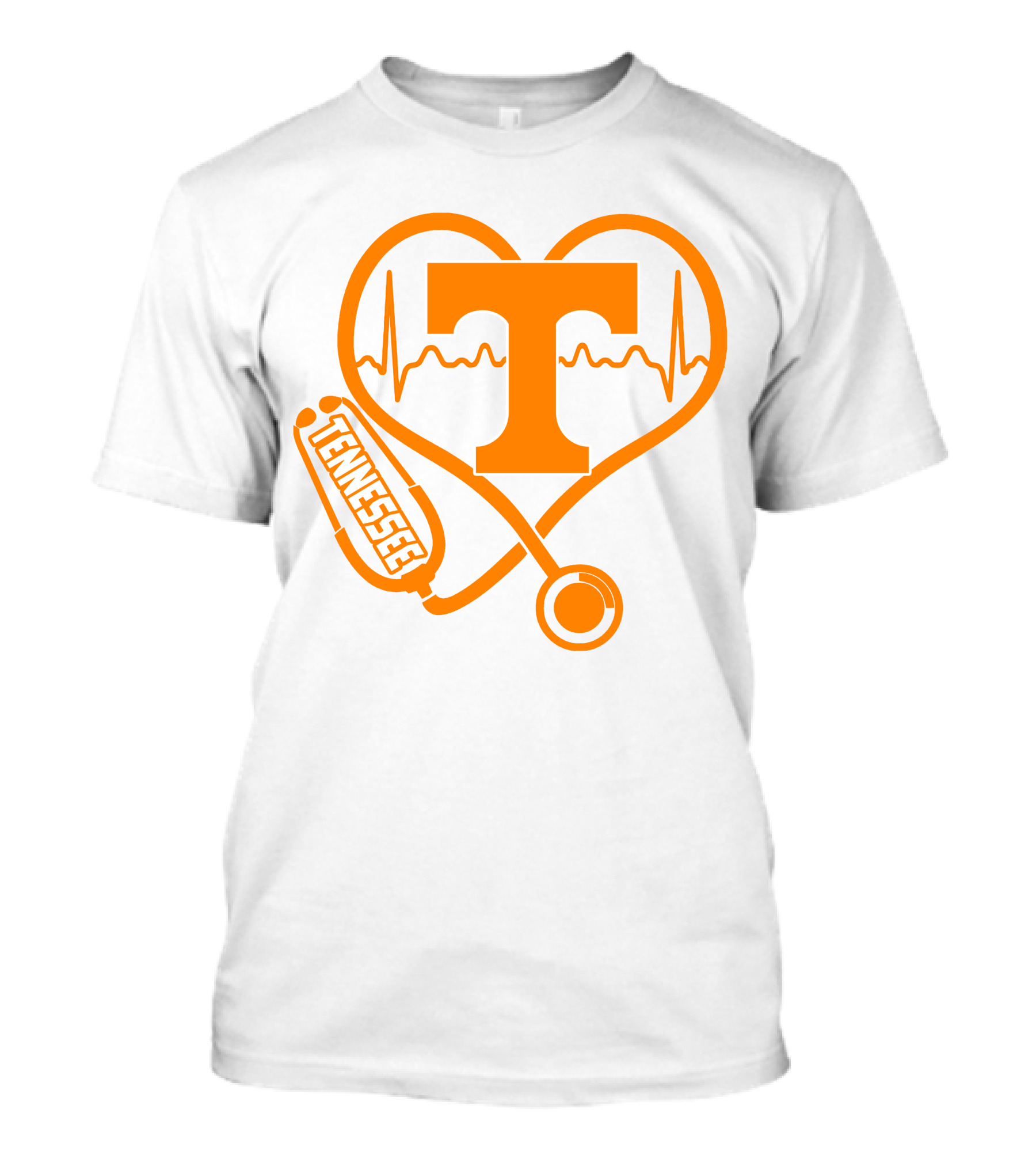 Tennessee Volunteers Nurse Heartbeat Stethoscope T-Shirt