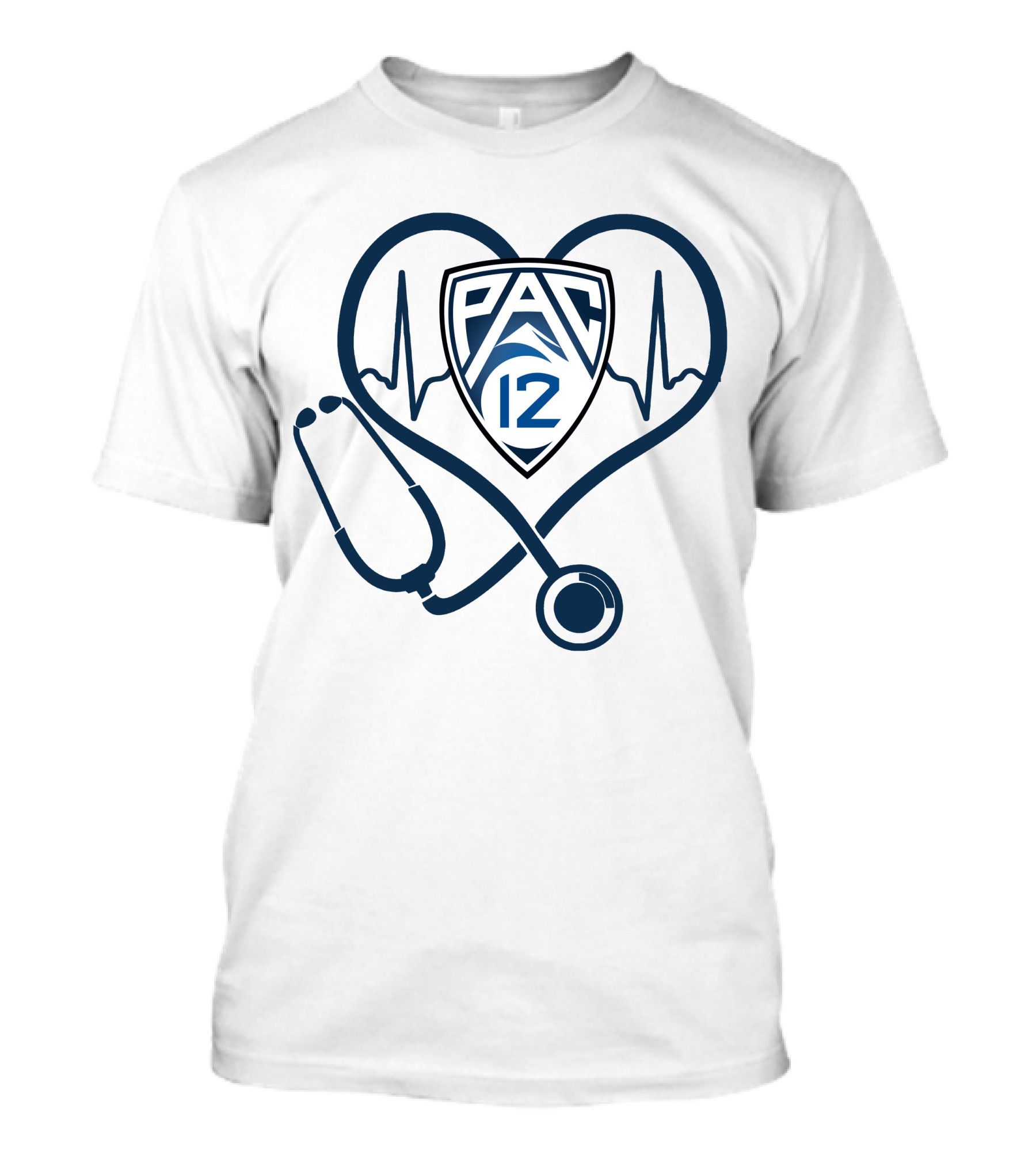 PAC 12 Nurse Love Stethoscope Heartbeat T-Shirt