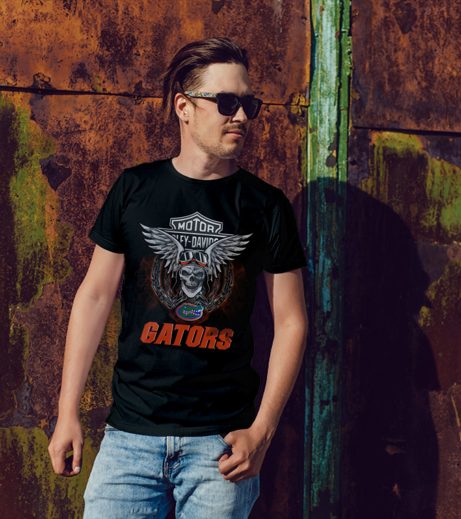 Motor Harley Davidson Florida Gators Ncaa T-Shirt