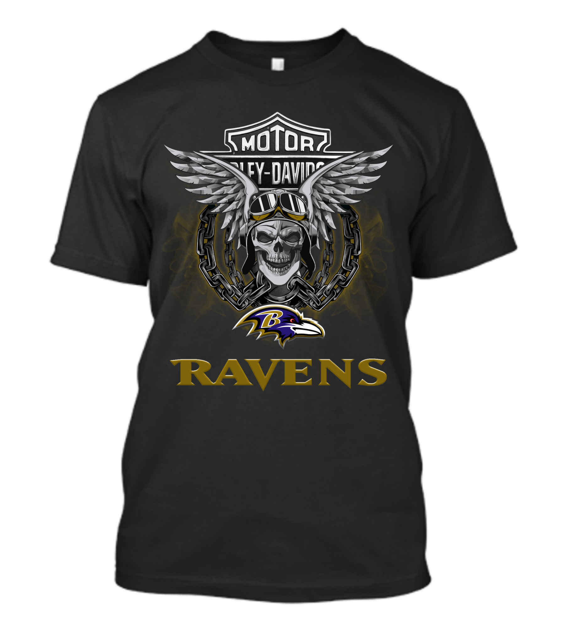 Motor Harley Davidson Ravens Nfl Baltimore T-Shirt