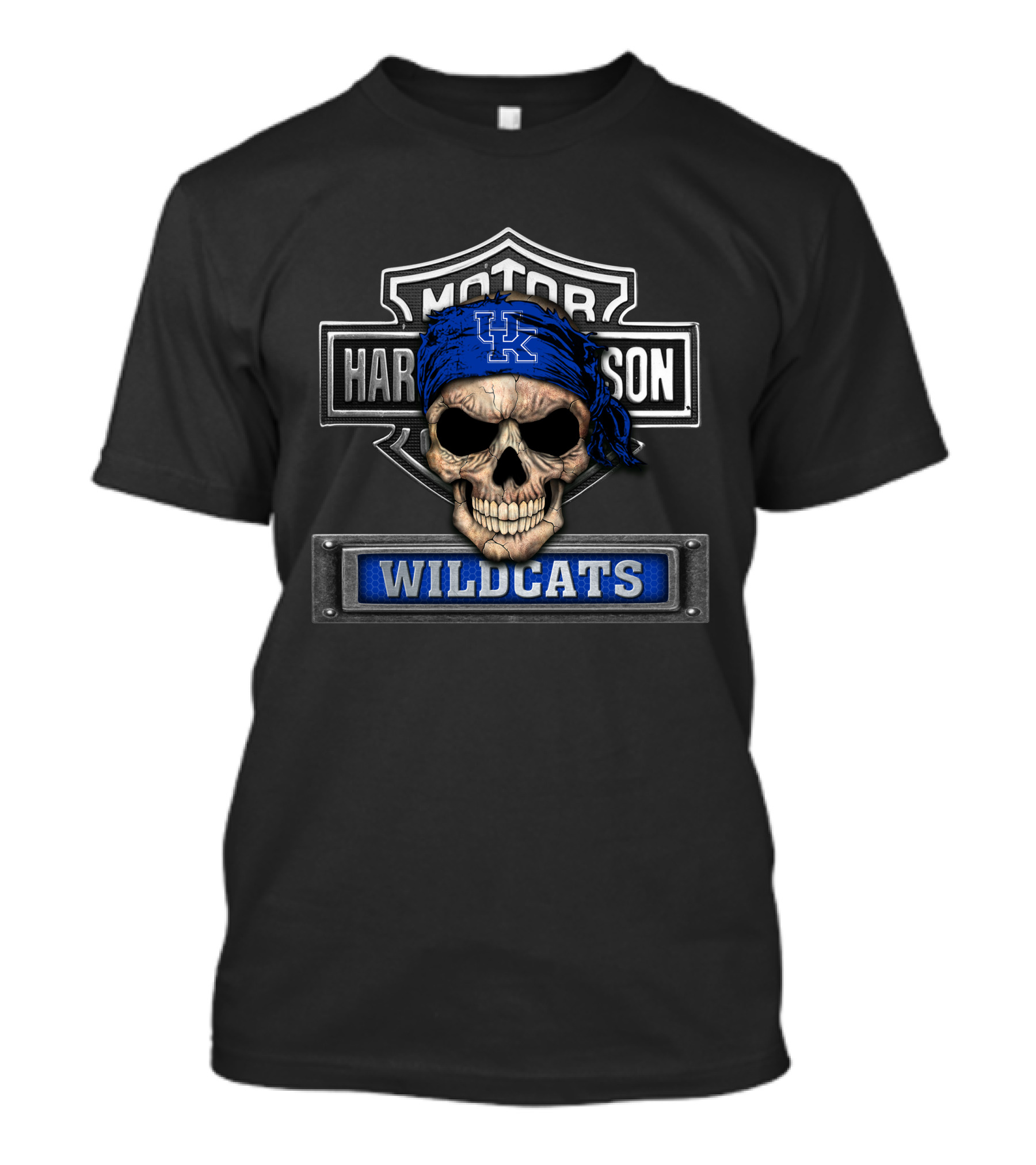 Harley Davidson Motorcycle Skull Kentucky Wildcats Ncaa T-Shirt