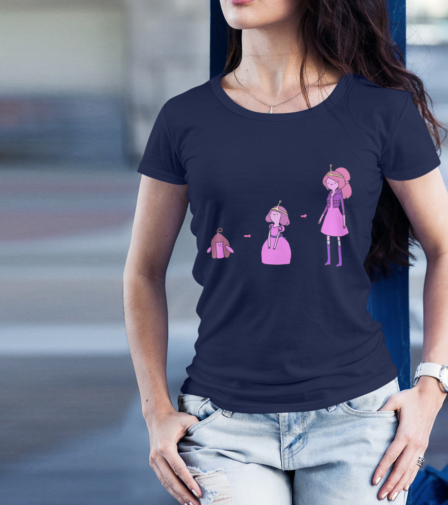 Princess Bubblegum Transformation Evolution Adventure Time T-Shirt