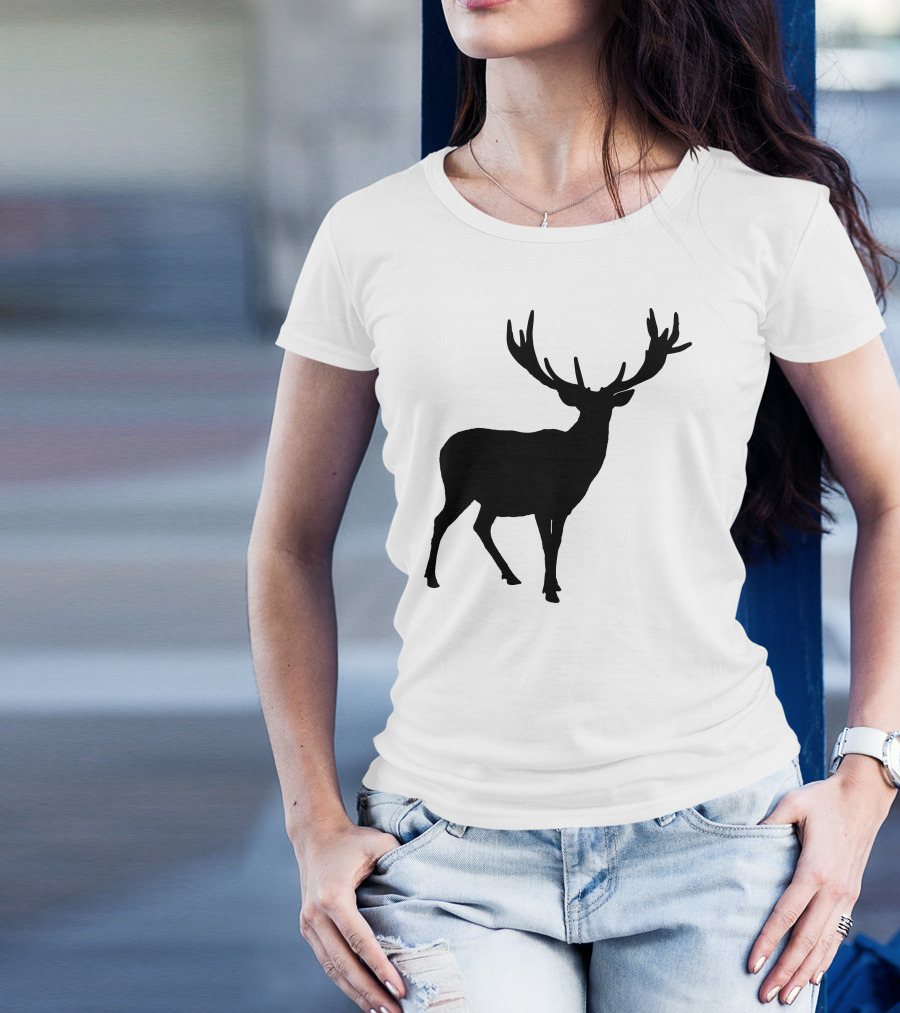 Silhouette Stag Deer Wildlife Nature T-Shirt