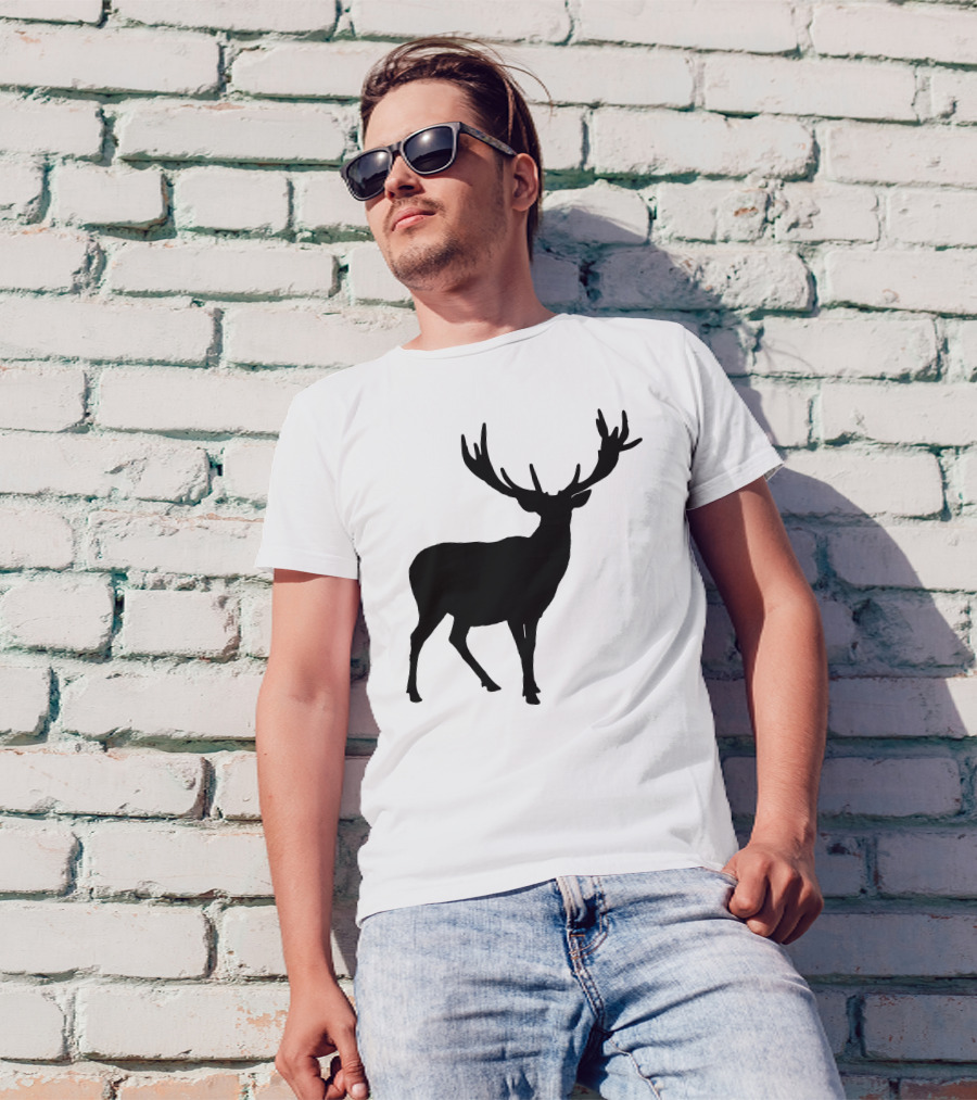 Silhouette Stag Deer Wildlife Nature T-Shirt