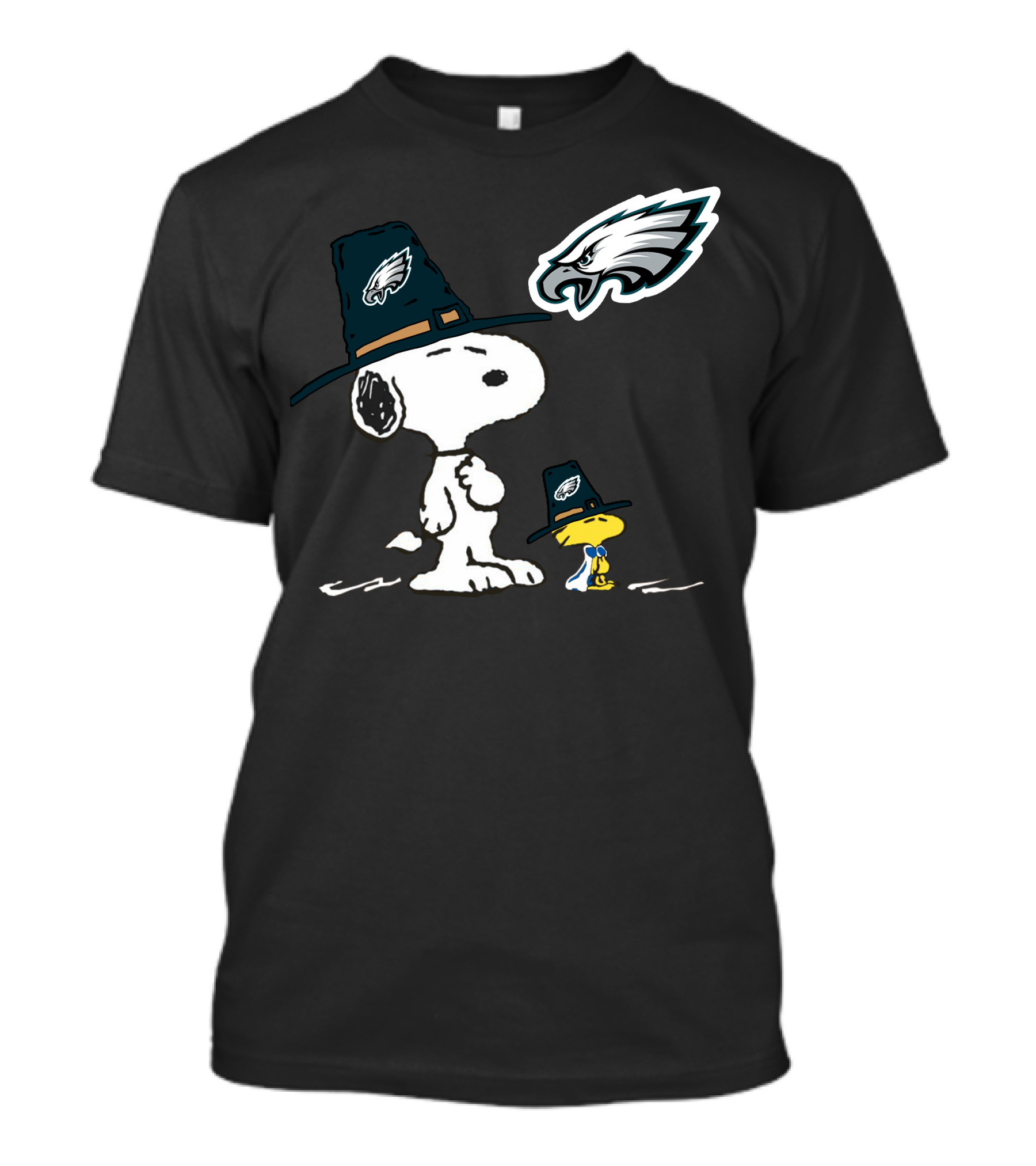 Philadelphia Eagles Snoopy Thanksgiving Pilgrim Hat T-Shirt