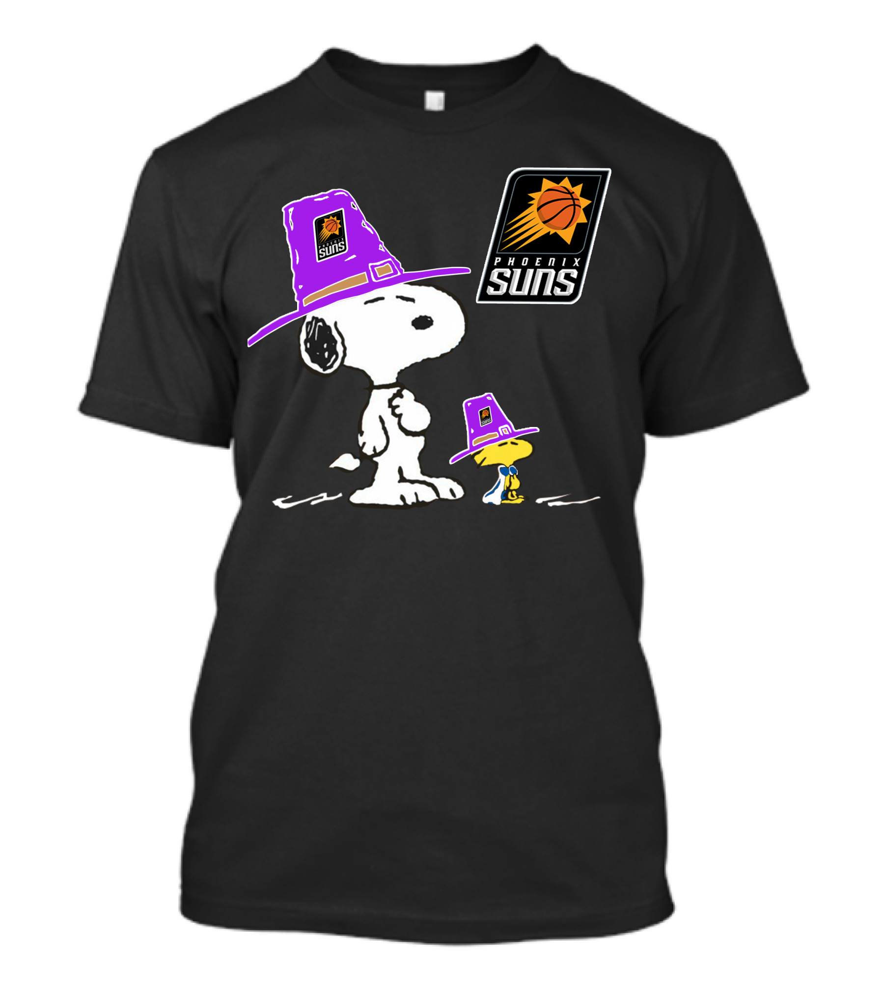 Phoenix Suns Snoopy Woodstock Pilgrim Hats T-Shirt