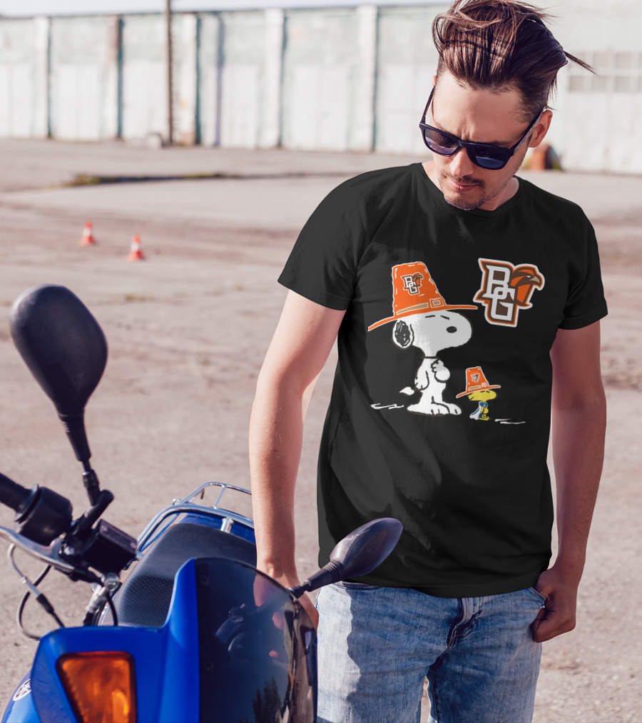 Bowling Green Falcons Snoopy Woodstock Pilgrim Hats T-Shirt