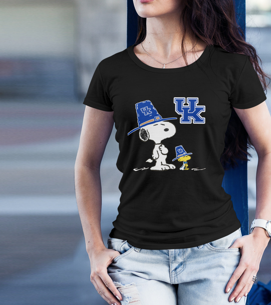 Snoopy Woodstock Kentucky Wildcats Uk Logo Hats T-Shirt