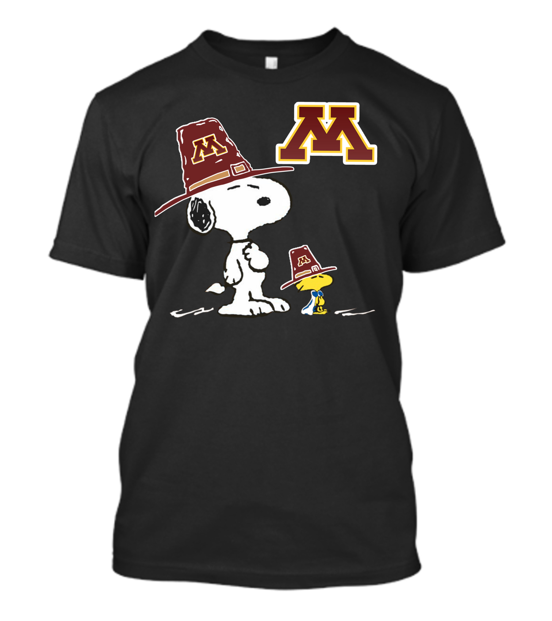 Minnesota Golden Gophers Snoopy Woodstock Team Spirit T-Shirt