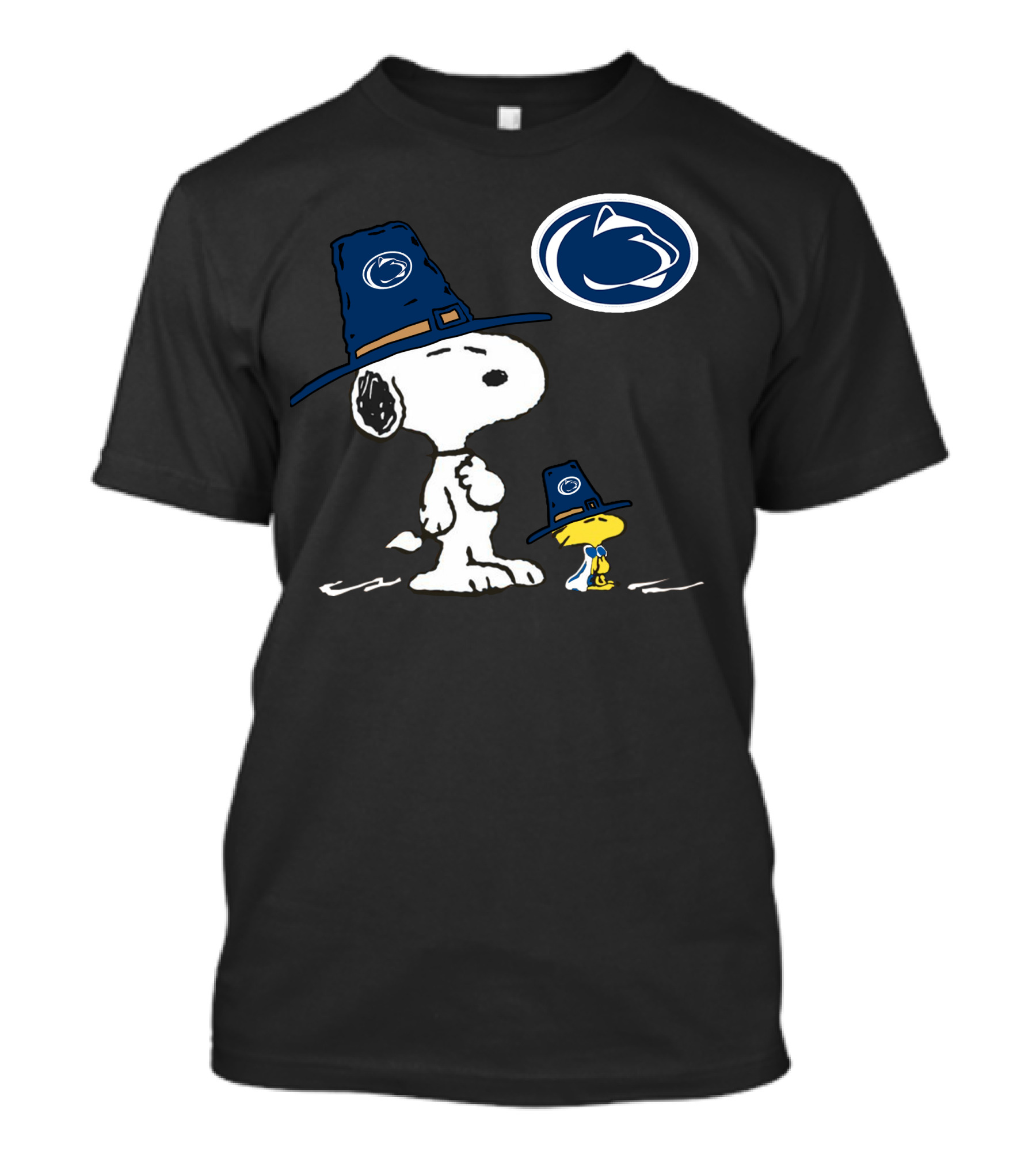 Penn State Nittany Lions Snoopy And Woodstock Pilgrim Hats Peanuts Football T-Shirt