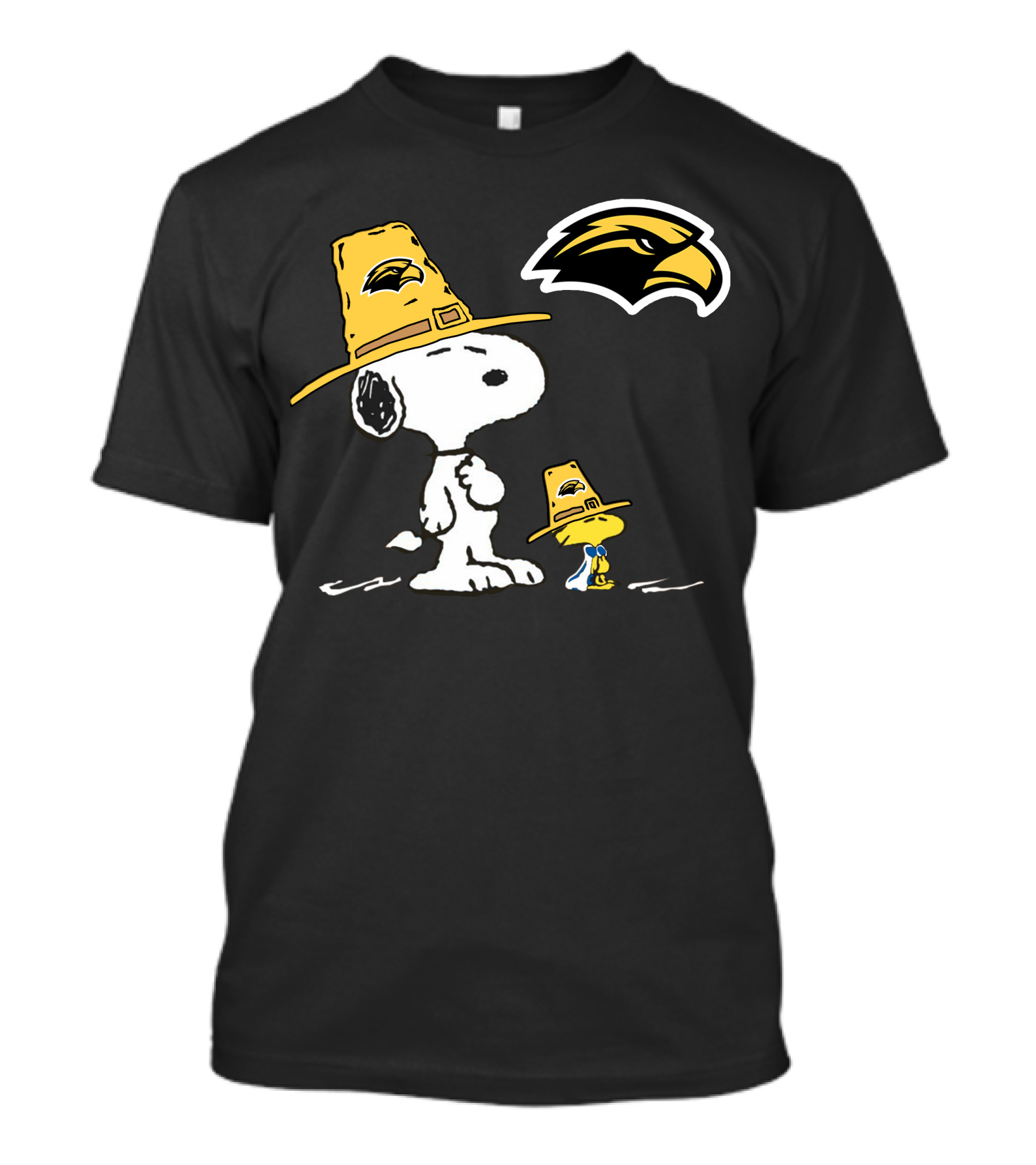 Southern Mississippi Golden Eagles Snoopy Woodstock Pilgrim Hats T-Shirt