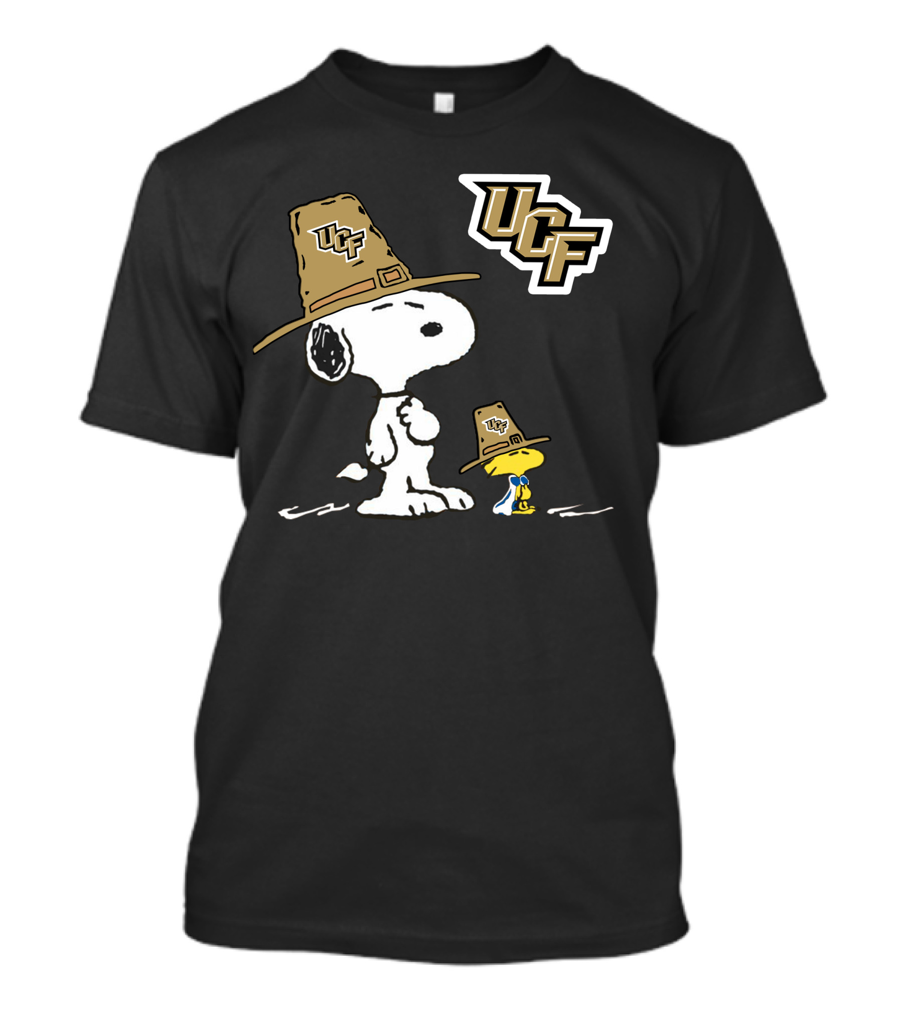 UCF Knights Snoopy And Woodstock Thanksgiving Hats T-Shirt