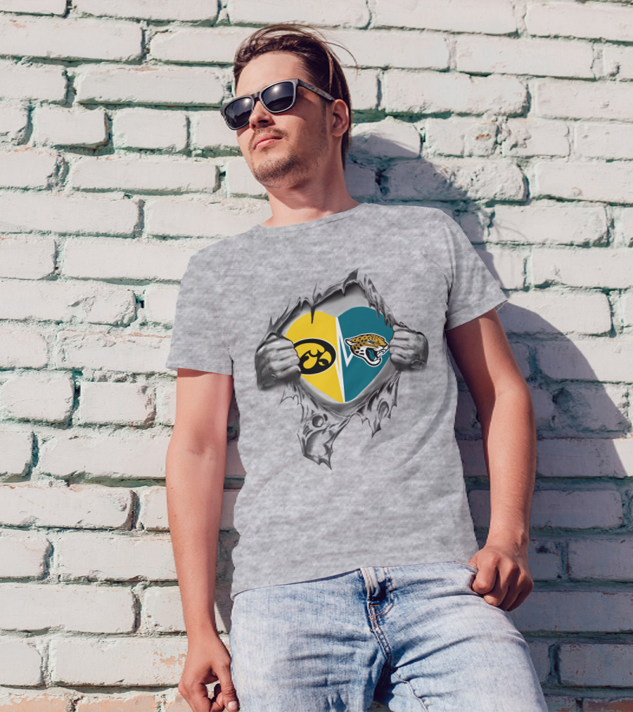 Iowa Hawkeyes Jaguars Team Spirit Clash Heart T-Shirt