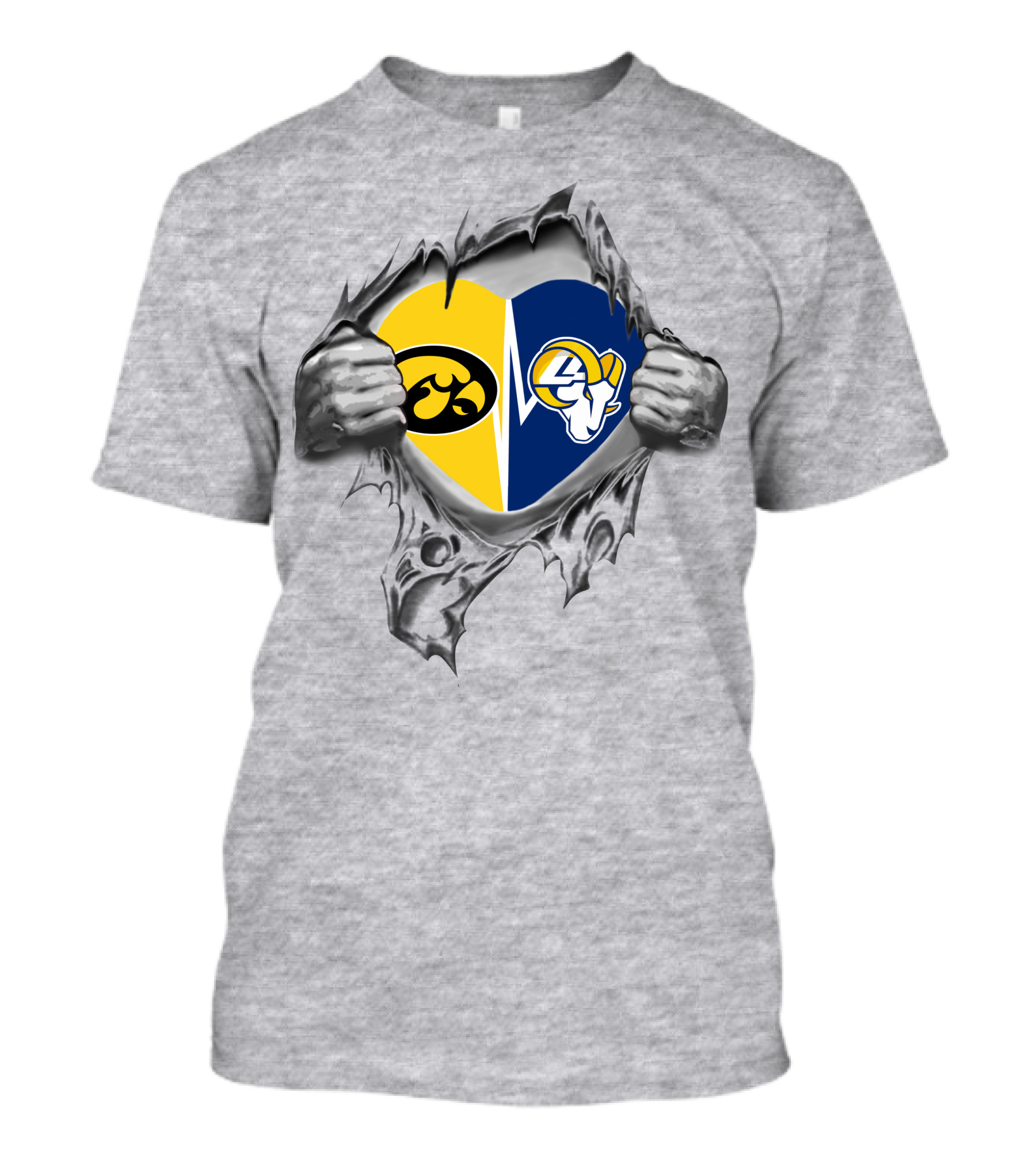 Iowa Hawkeyes Heart Ripping Open To Face Rams Showdown T-Shirt