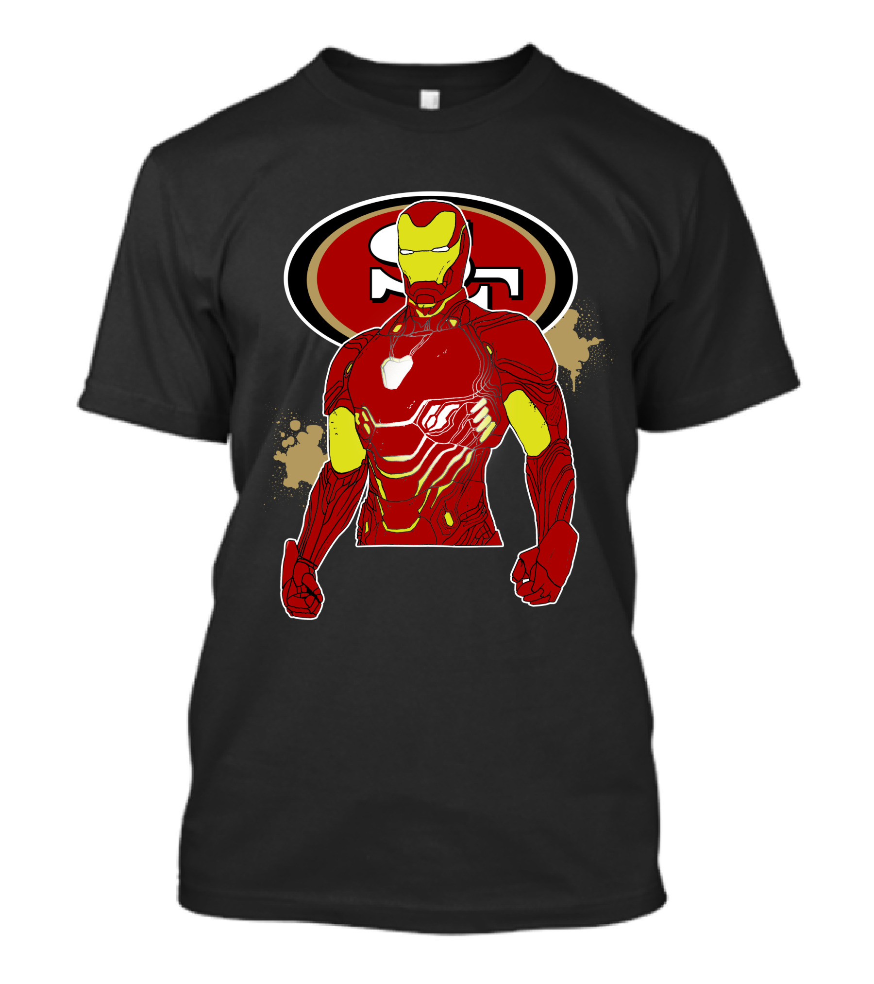 Iron Man And San Francisco 49ers Fusion T-Shirt
