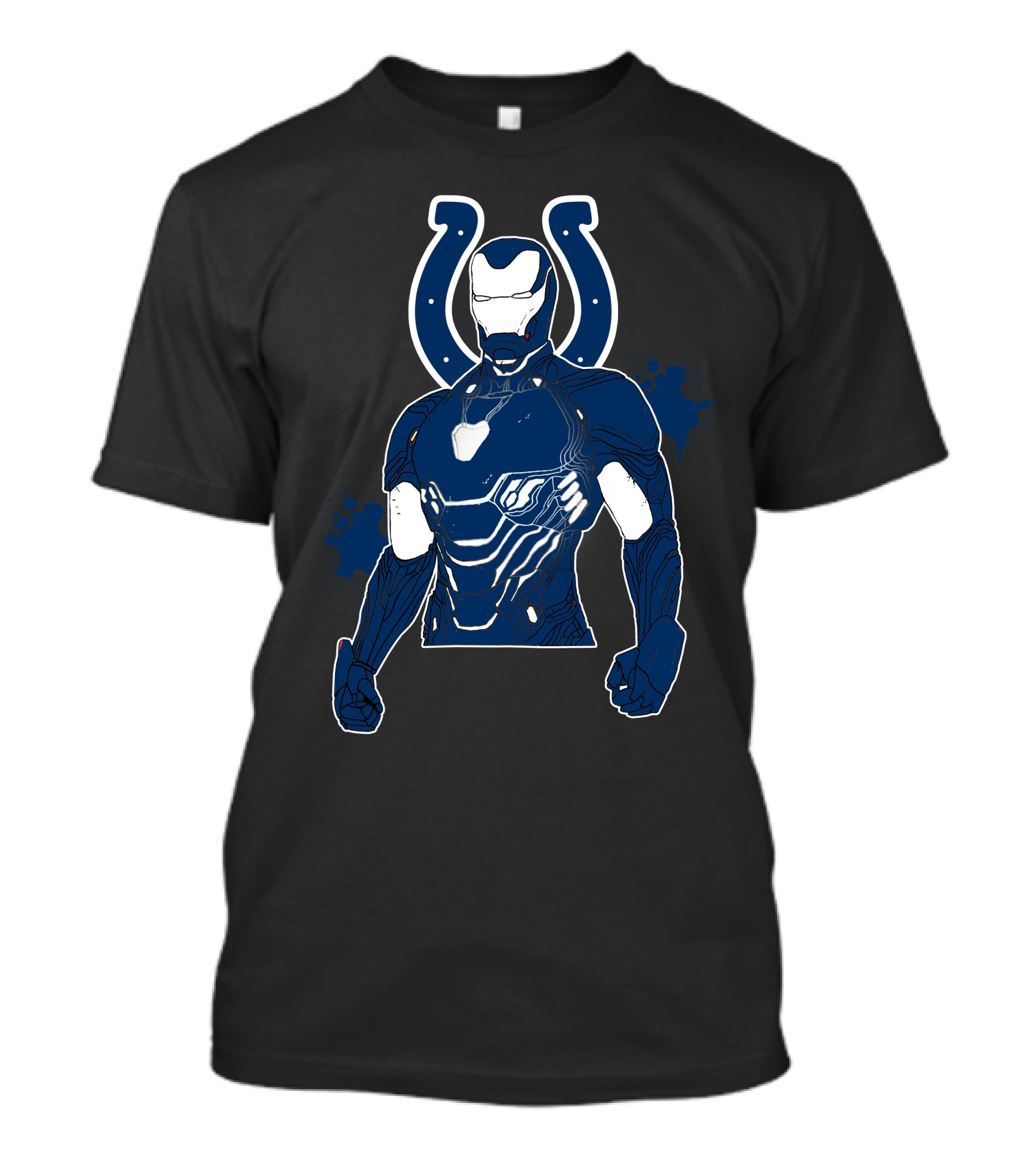 Iron Man Colts Mashup Nfl Character Crossover T-Shirt