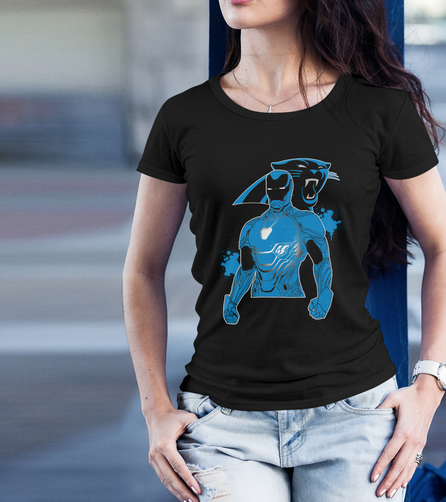 Iron Man Panther Fusion Artwork T-Shirt