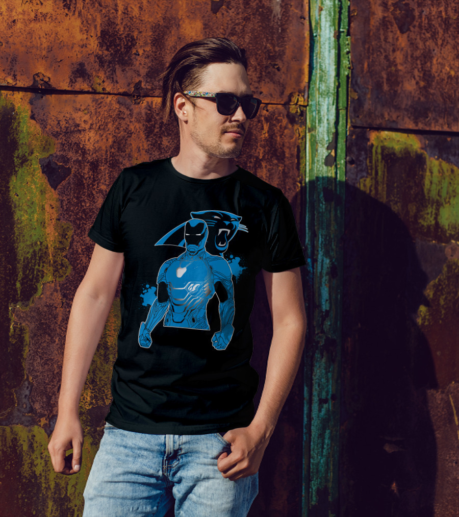 Iron Man Panther Fusion Artwork T-Shirt