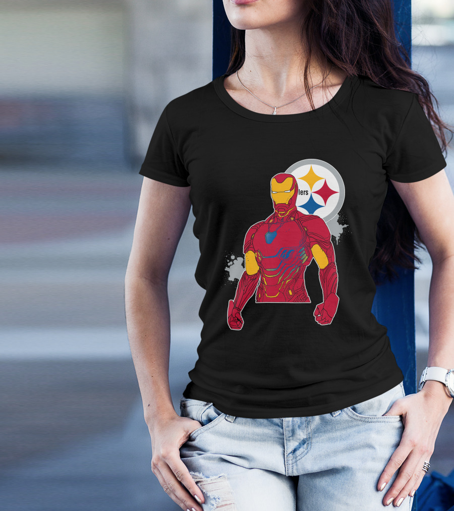 Iron Man With Steelers T-Shirt