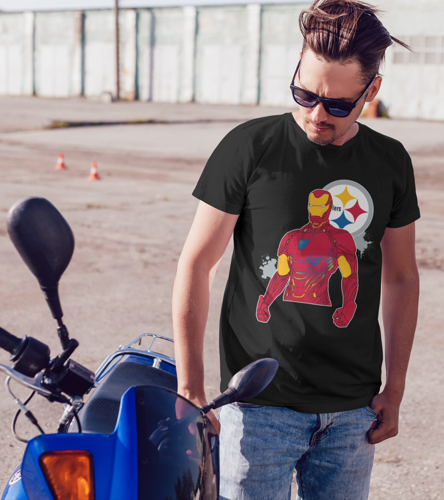 Iron Man With Steelers T-Shirt