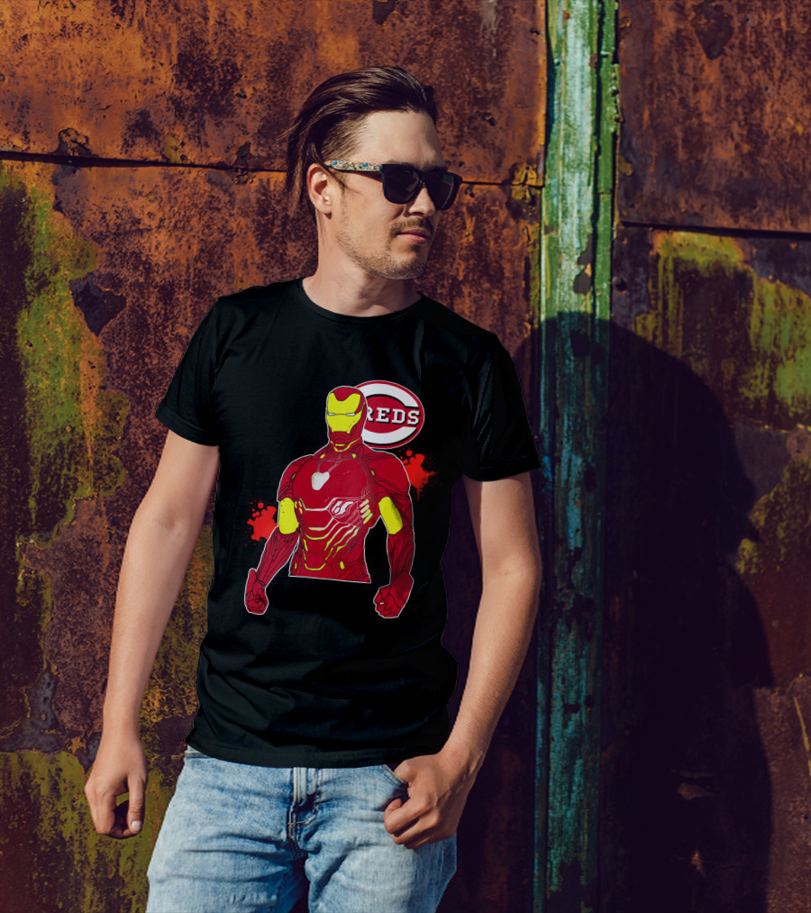 Iron Man Cincinnati Reds Collaboration T-Shirt