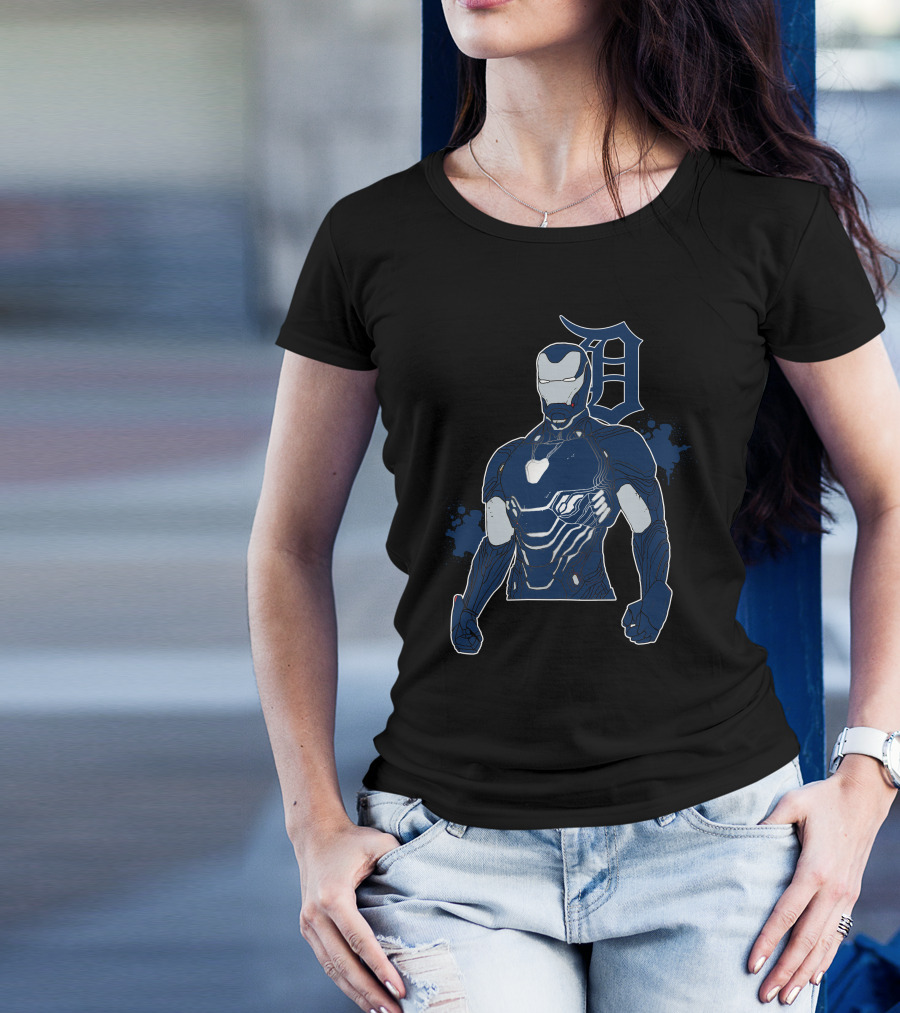 Iron Man Detroit Tigers Crossover With Iconic D T-Shirt