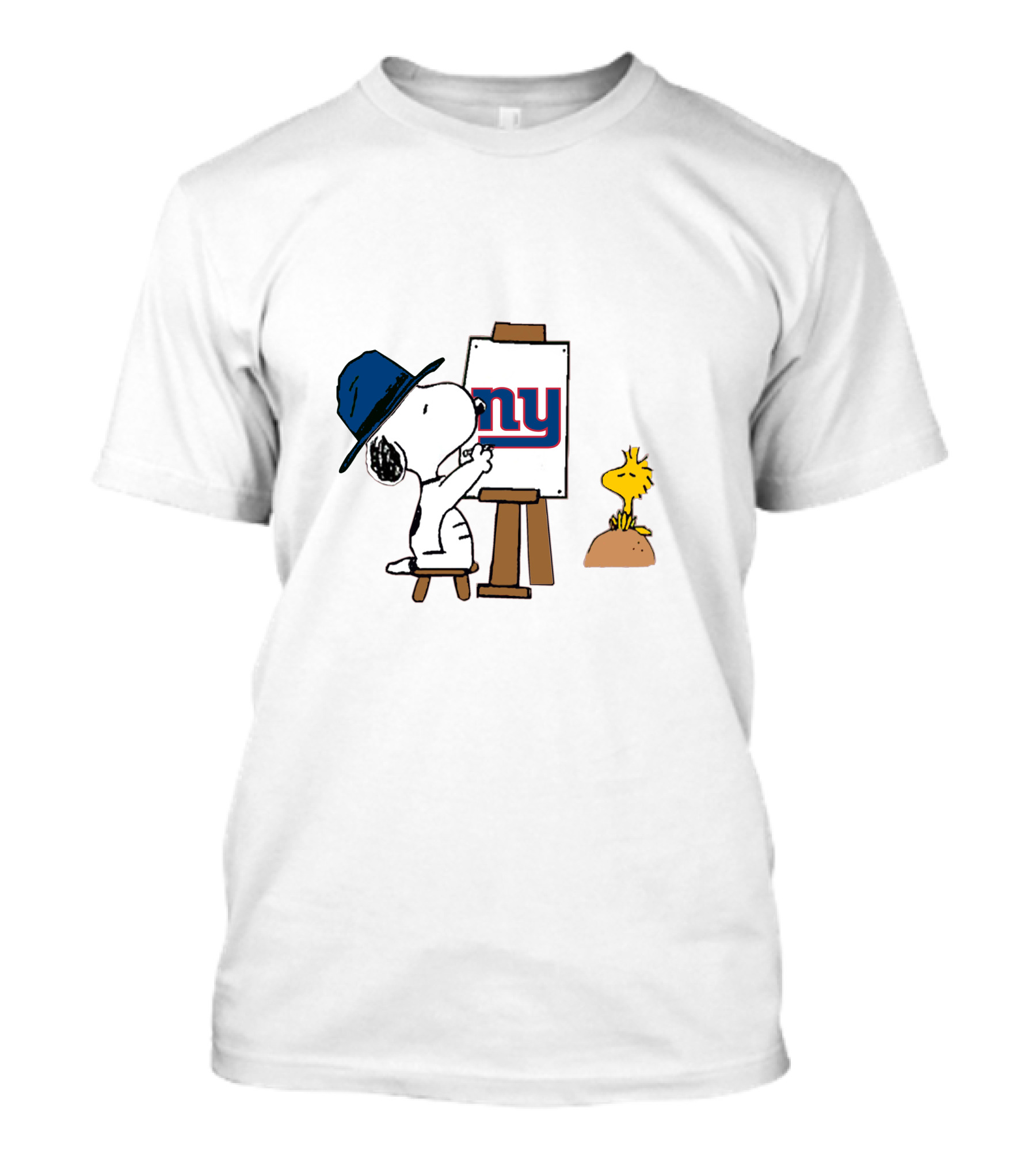 New York Giants Snoopy Painting Woodstock T-Shirt