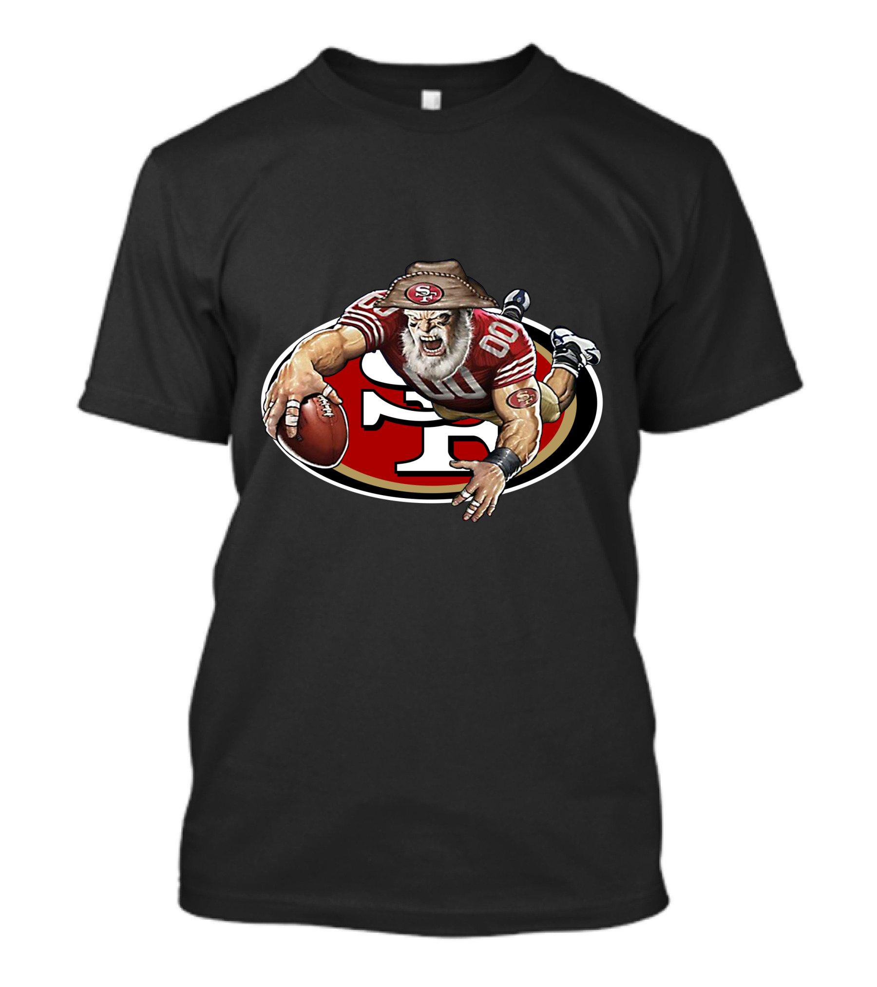 San Francisco 49ers Wild Cowboy Mascot Rugby Football T-Shirt