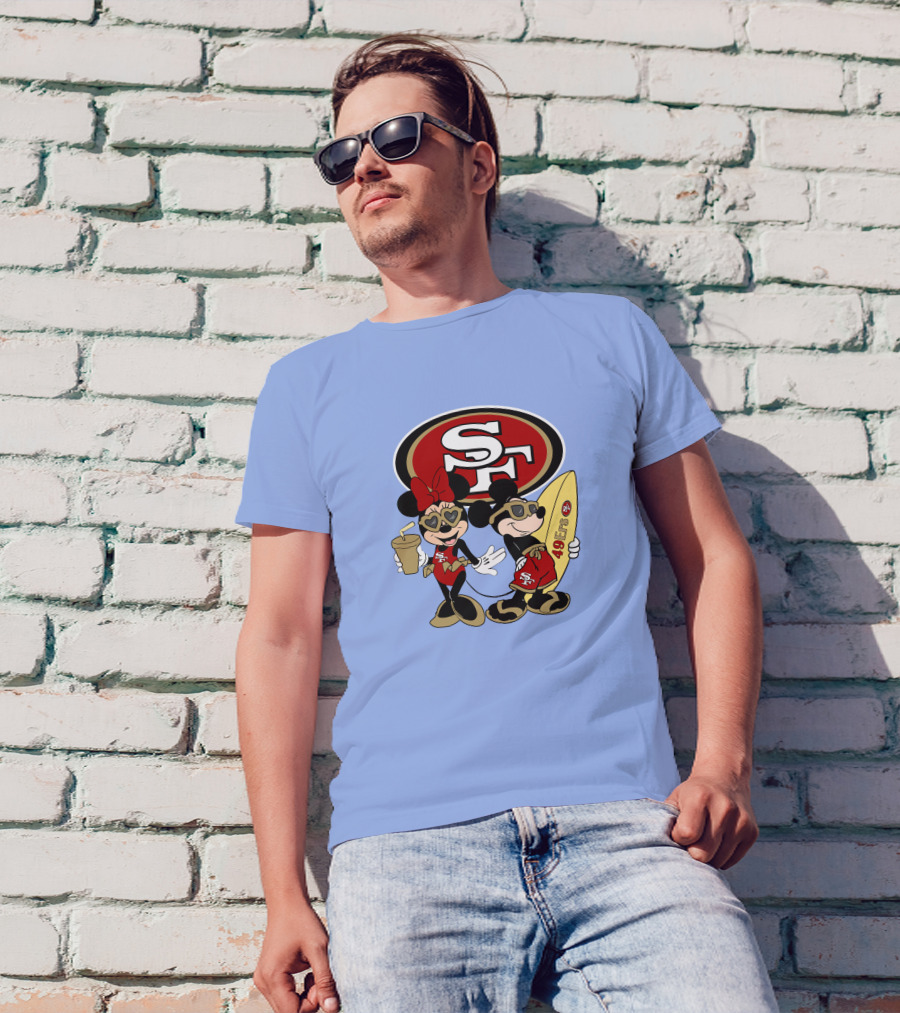 49ers Mickey Minnie Surfing Vacation Sf T-Shirt