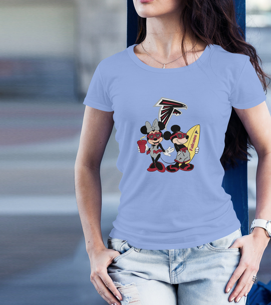 Falcons Mickey And Minnie Vacation Fun T-Shirt