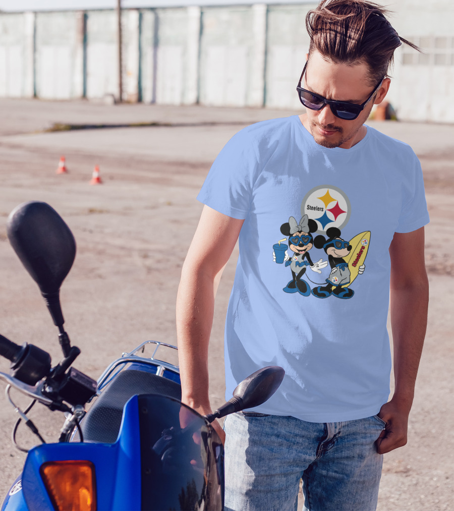 Steelers Mickey And Minnie Happy Vacation Adventure T-Shirt