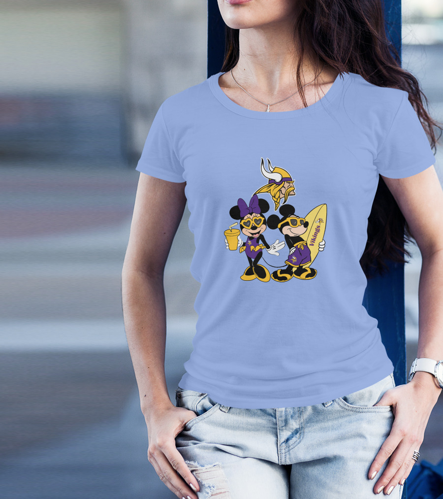 Vikings Mickey Happy Vacation Minnesota Fun T-Shirt