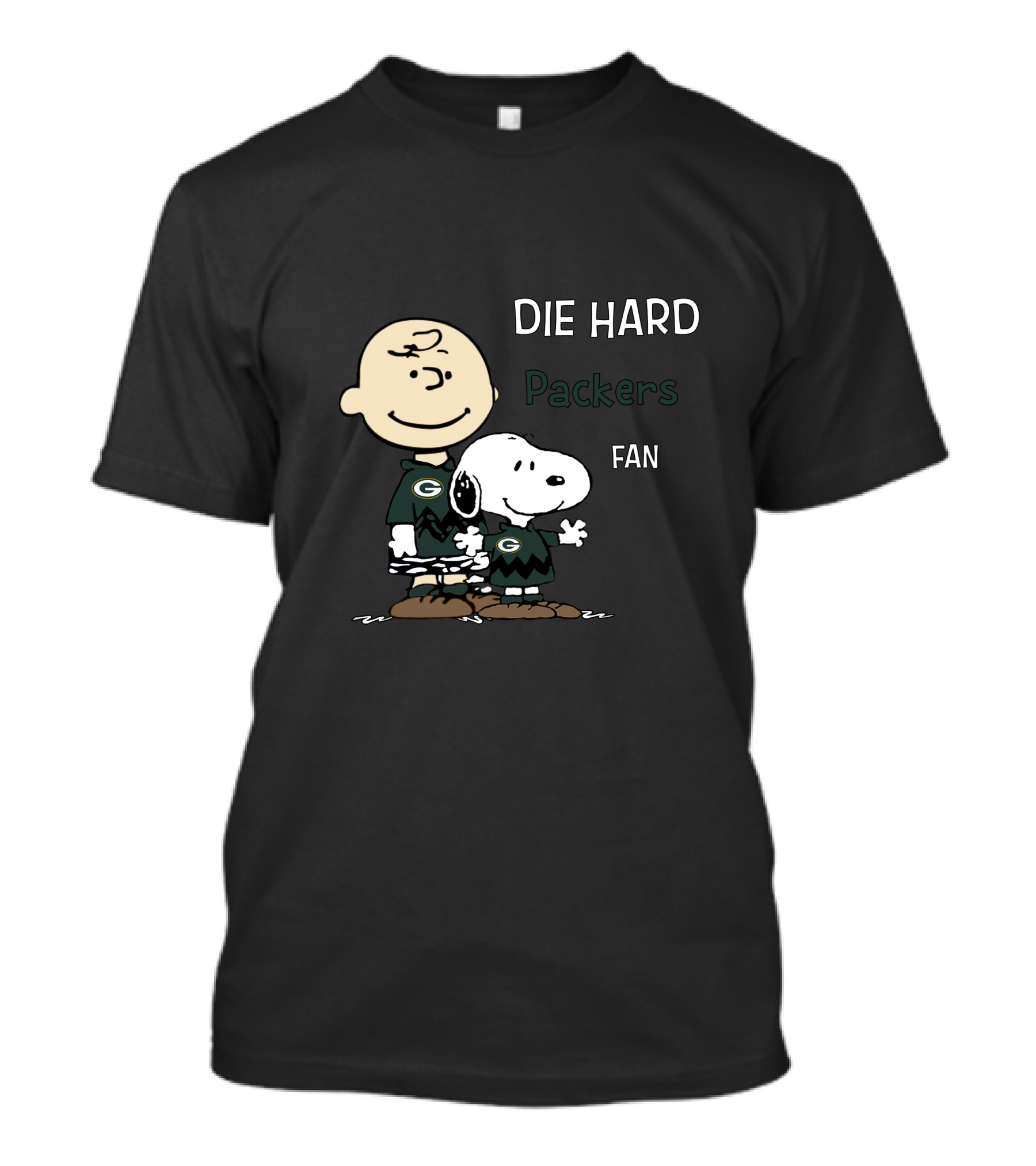 Die Hard Packers Fan Snoopy And Charlie Brown T-Shirt