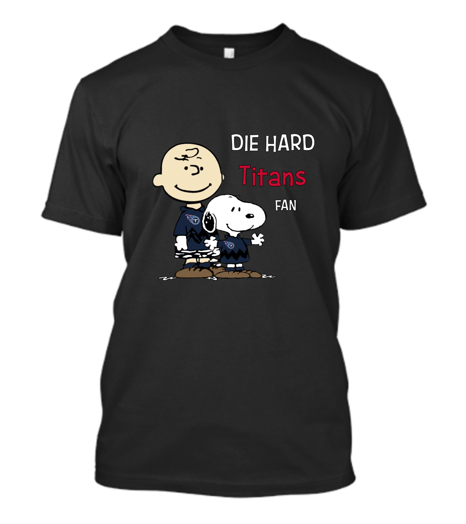 Die Hard Titans Fan Snoopy And Charlie Brown T-Shirt