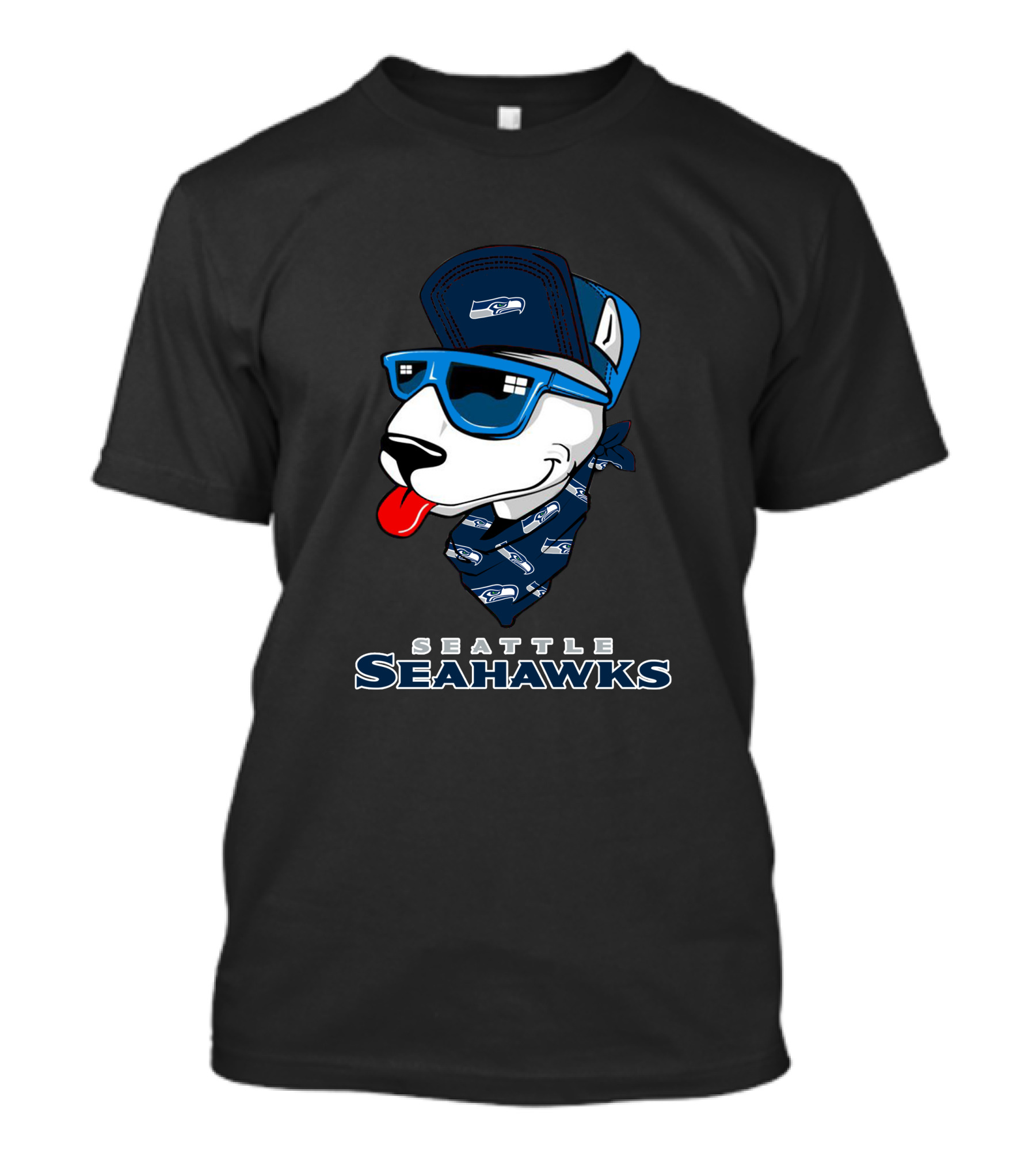 Seattle Seahawks Bull Terrier Fan T-Shirt
