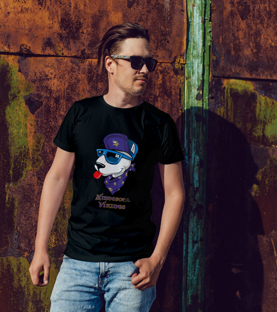 Minnesota Vikings Bull Terrier T-Shirt