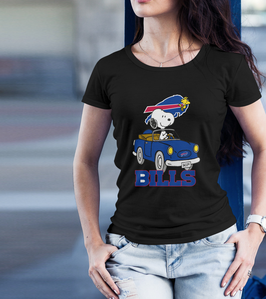 Buffalo Bills Snoopy Woodstocks Long Ride T-Shirt