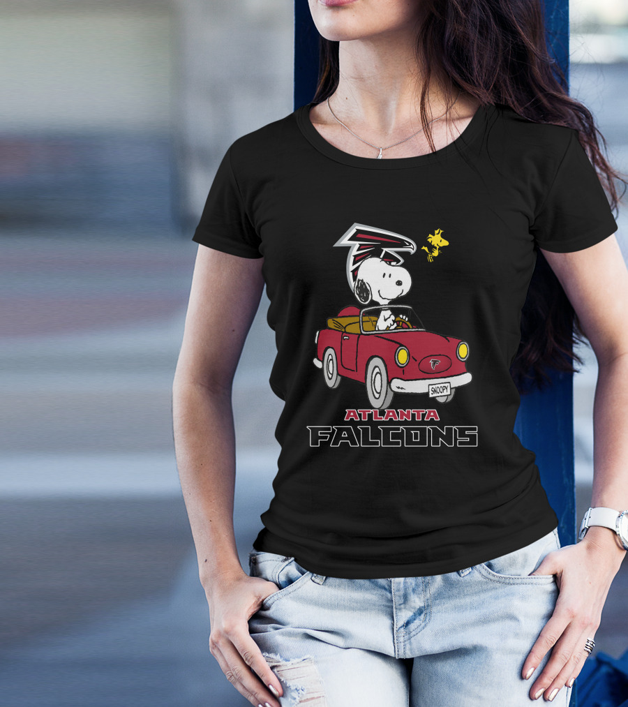 Atlanta Falcons Snoopy Driving Adventure T-Shirt