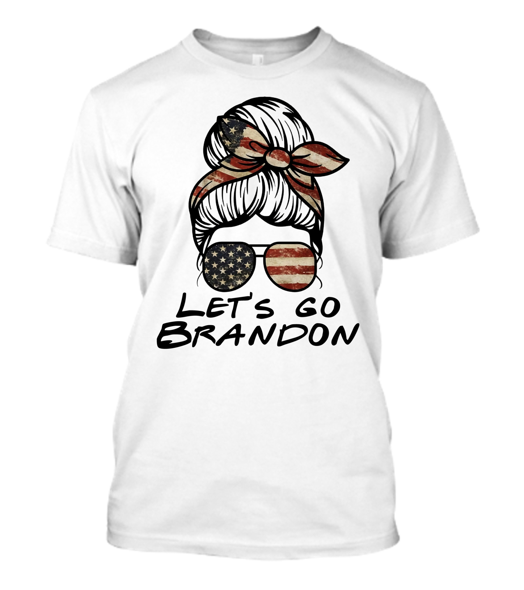Let's Go Brandon American Flag Sunglasses And Bandana T-Shirt
