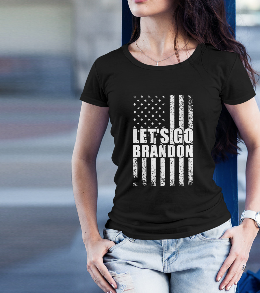 Let's Go Brandon American Flag Conservative T-Shirt