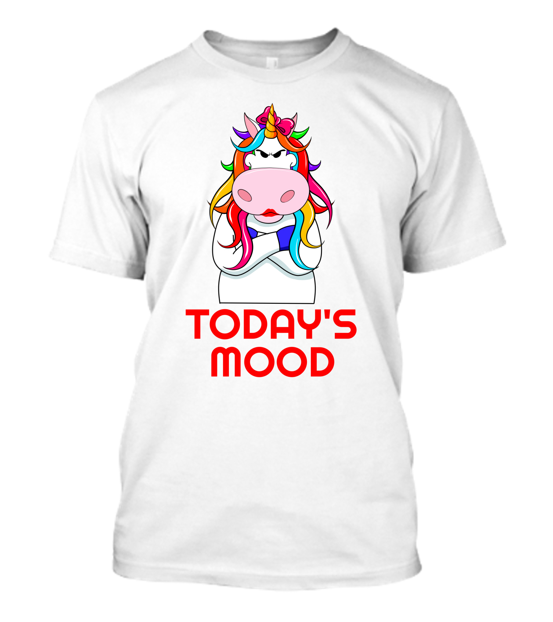 Today's Mood Angry Rainbow Unicorn T-Shirt