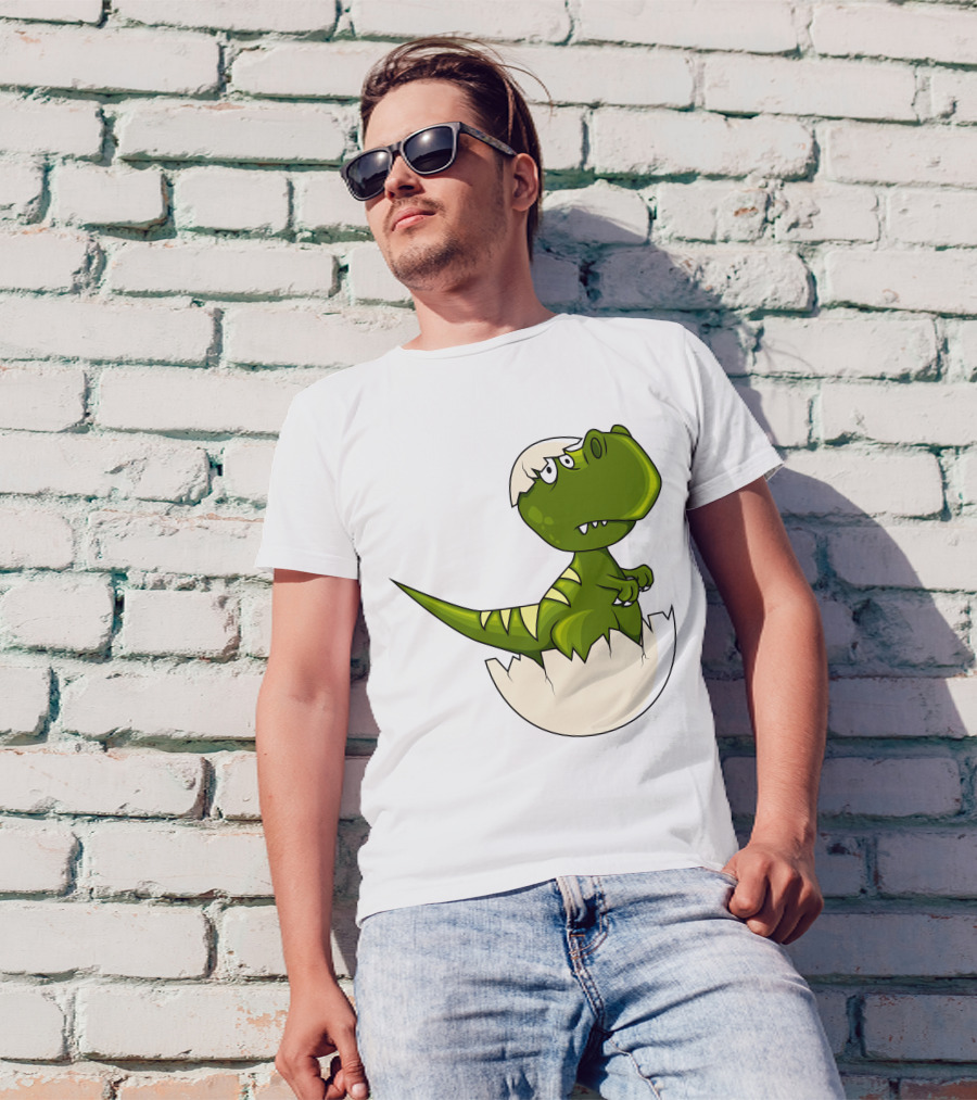 Baby Dragon Hatching From Egg With Playful Expression T-Shirt