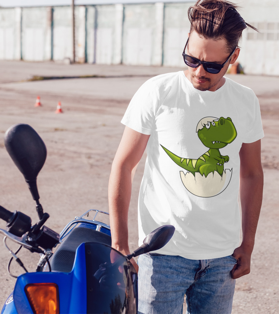 Baby Dragon Hatching From Egg With Playful Expression T-Shirt