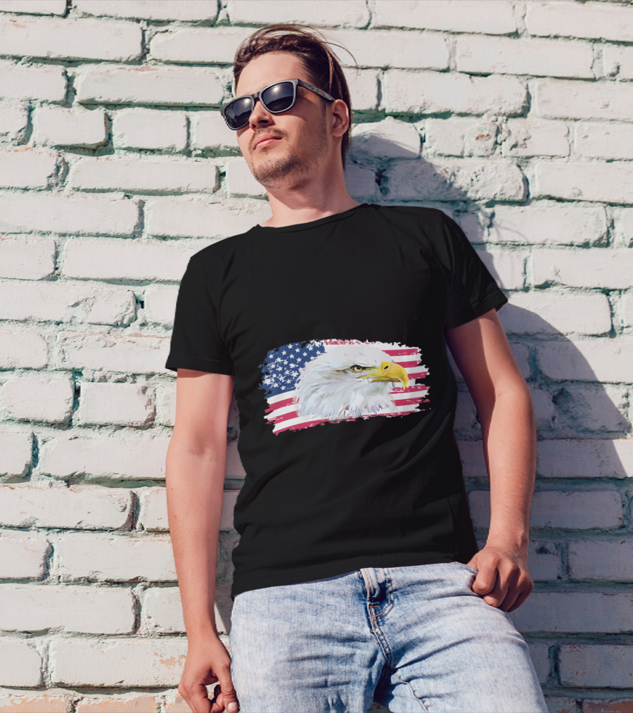 American Flag Bald Eagle T-Shirt