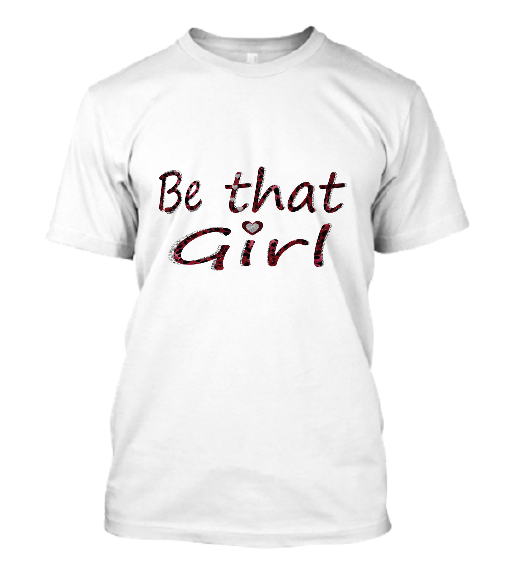Be That Girl Heart Pink Leopard T-Shirt