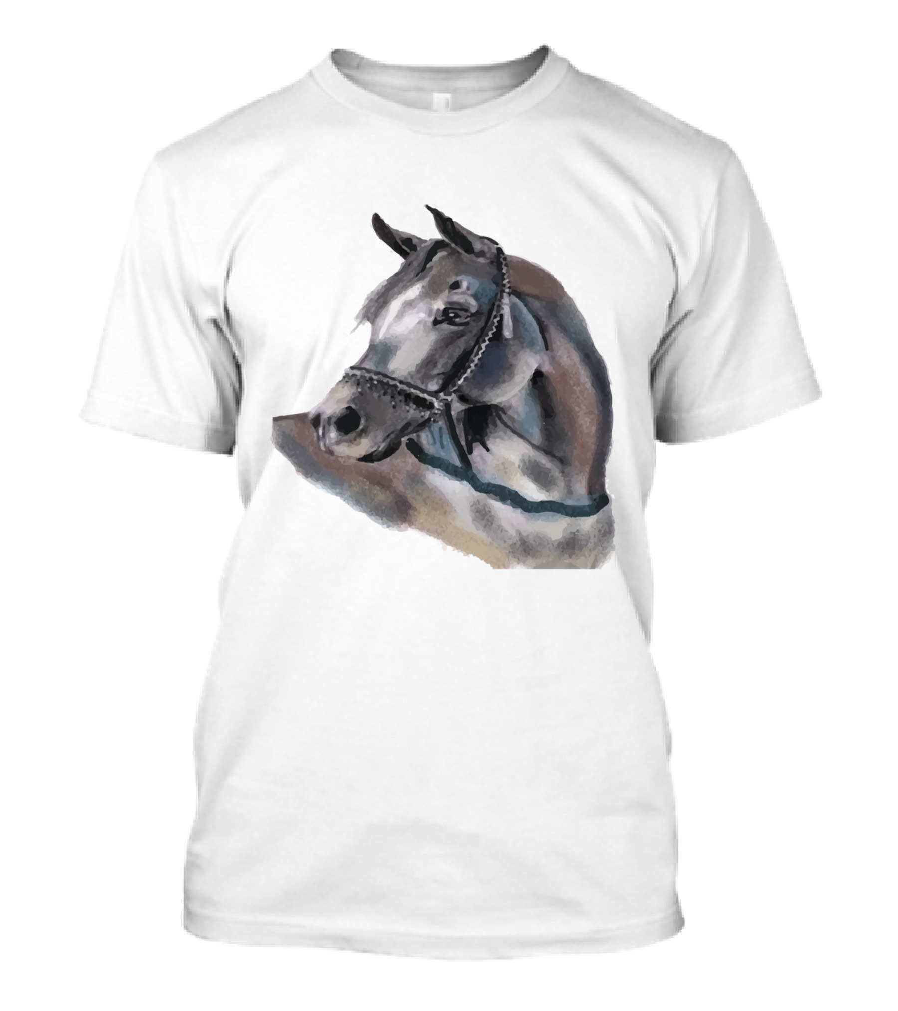 Watercolor Portrait Of Arabian Horse Head T-Shirt